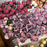 HIGH END BURNT EDGE ROSE BOUQUET FOR TABLE DECOR_CWMM6588