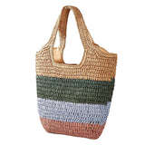 Women Straw Bags Summer Beach Large Tote Bag_Cwab0818