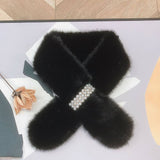 PEARL KNIT SCARF STYLISH NECK WRAP FOR WOMEN_CWASC1249