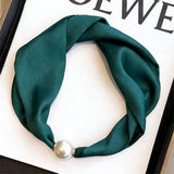 Solid Pearl Magnetic Silk Neck Scarf_Cwasc03939