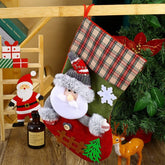 SEQUINED 3D SANTA CLAUS CHRISTMAS STOCKINGS_CWMS1425