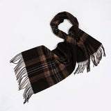 100% WOOL PLAID SCARF RED CHECK WINTER WARMTH_CWASC2325
