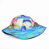 NEW OCEAN ANIMAL PATTERN BUCKET HAT_CWAH1545