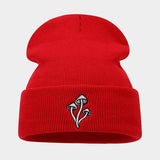 MUSHROOM EMBROIDERED KNITTED HAT SIMPLE _CWAH2089