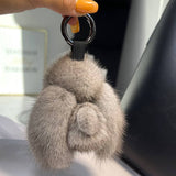 MINK FUR RABBIT BAG ORNAMENT HIGH END KEYCHAIN_CWMM2546