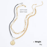 Womens Stacking Necklace Snake Cross Pendant