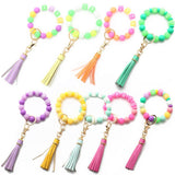 GLOW IN THE DARK WRISTBAND WITH TASSEL KEYCHAIN_CWMM6870