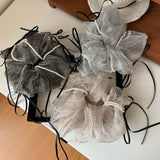 FRENCH STRIPED BOW COLLAR HAIR SCRUNCHIES_CWAHA2807