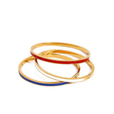 Titanium Steel Enamel Clasp Bracelet, Luxury Style