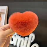 CUTE REX RABBIT HEART HAIR CLIP FLUFFY BB PIN_CWAHA3309