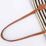 CASUAL SIMPLE LARGE CAPACITY SHOULDER STRAW BAG_CWAB4705