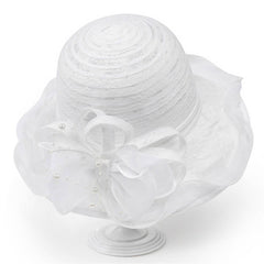 LACE FLOWER TRAVEL SUN HAT_CWAH1494