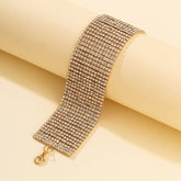 GOLD SPARKLING DIAMOND BRACELET WIDE BRACELET_CWAJE1147