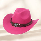 Western Cowboy Hat With Star Ethnic Trim_Cwah3649
