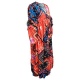 V-Neck Long-Sleeved Bohemian-Style Long Dress