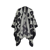 SPOT PATTERN MULTICOLOR WARM SPLIT CLOAK SHAWL_CWASC0297