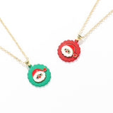 Christmas Snowman Christmas Tree Necklace Set