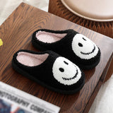 HALLOWEEN SMILEY FACE EMBROIDERED COTTON SLIPPERS_CWSHS0858