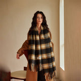 FAUX CASHMERE SCARF THICK SOFT REVERSIBLE WRAP_CWASC2373
