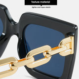 SQUARE FRAME CHAIN FASHION METAL SUNGLASSES WOMEN_CWASG0280
