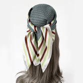 SWEET FLORAL SATIN SCARF 70CM SQUARE NECK WRAP_CWASC0823