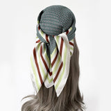 SWEET FLORAL SATIN SCARF 70CM SQUARE NECK WRAP_CWASC0823