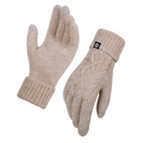 Winter Cycling Wool Twist Touch Screen Gloves_Cwag0391