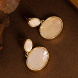 RETRO PERSONALITY NATURAL ABALONE EARRINGS_CWMM4297