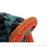 COLORFUL BALL EARFLAP LACE UP TASSEL KNITTED HAT_CWAH2061