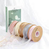 PLAIN FISHTAIL ORGANZA WITH FLORAL BINDINGDIYRIBBON_CWMM5788
