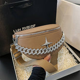 BELT BAG CROSSBODY BAG SUMMER WITH CHUNKY CHAIN_CWAB2067