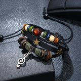 SIMPLE MULTI LAYER BEADED LEATHER BRACELET_CWMM4454