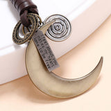 PERSONALIZED CRESCENT MOON PENDANT CAR KEYCHAIN_CWMM4782