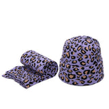 Leopard Knit Beanie With Pom & Scarf Set_Cwah04988