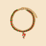 CHRISTMAS COLORBLOCK HANDMADE BEADED BRACELET_CWAJE1858