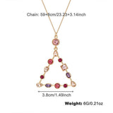 Womens Fashion Colored Rhinestone Necklace