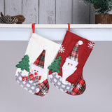 DECORATIVE BURLAP MEDIUM CHRISTMAS STOCKING_CWMS1430