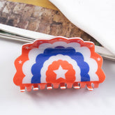 Usa Flag Hair Claw, Creative Patriotic Back Clip_Cwaha1265