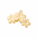 Cwaha07445_3 Flowers Matte Petal Hair Claw Clip For Women