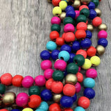 ETHNIC STYLE COLORFUL WOODEN BEADS WOVEN NECKLACE_CWMM4860