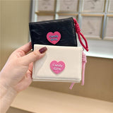 New Velvet Heart Letter Mini 3-Fold Wallet_Cwab06244