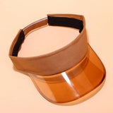 PVC VISOR HAT SUMMER SUNSHADE CAP FOR BEACH_CWAH3285