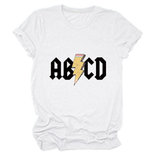 SUMMER NEW ARRIVAL PLUS SIZE TEE WITH LIGHTNING_CWTTS1476