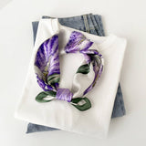 SILK SQUARE SCARF ELEGANT CHINESE FLORAL PRINT_CWASC0814