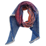 STRIPED FUZZY SHAWL THICK WINTER WRAP FOR WOMEN_CWASC0120