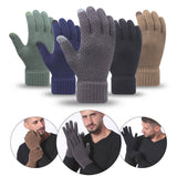 MEN WOMEN KNIT GLOVES WARM THICK TOUCH TIPS_CWAG0224