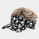 HALLOWEEN SKULL PERSONALIZED WIG BASEBALL CAP_CWAB2928