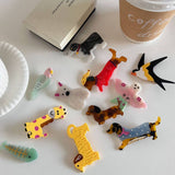 Cwaha07740_Cute Dog Animal Acetate Hair Clip For Girls