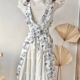 LANDSCAPE PAINTING OF RUFFLED NUMB APRON_CWMM5801