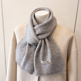 Solid Knit Scarf Soft Warm Winter Shawl_Cwasc03456